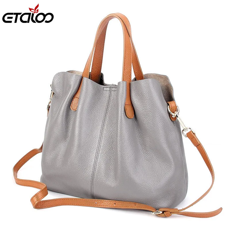 Women General leather handbags tide Europe fashion first layer of cowhide women bag hand diagonal cross