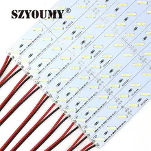 SZYOUMY супер яркий 100 см 72 светодиодный SMD 8520 светодиодный бар светильник 1m 12V Алюминий светодиодный жесткой полосы, ярче, чем 7020 светодиодный 50 м/лот