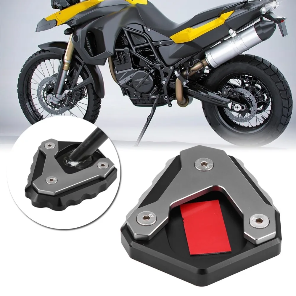 Motorcycle CNC Stainless Steel + Aluminum Kickstand Side Stand Enlarger