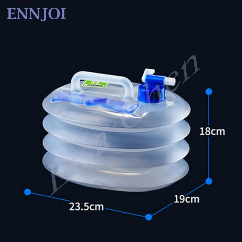 Outdoor camping folding bucket with tap food grade storage tank