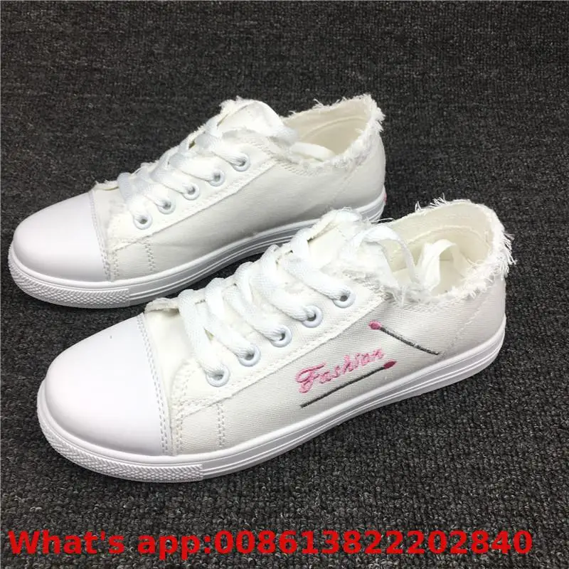 

New Women's Shoes Low To Help Spring Models With Solid Color Canvas Student Shoes Women Shoes