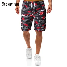 Бренд JACKEYWU, пляжные шорты, летние бермуды с принтом акулы, повседневные пляжные шорты, быстросохнущие купальные костюмы, праздничная мужская одежда