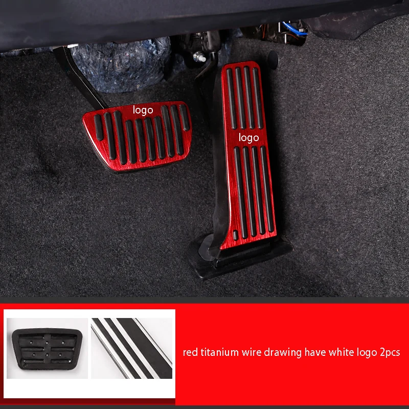 Тормозной дроссель педаль Специальный удар- тормозной дроссель противоскольжения педали декоративные аксессуары для автомобиля для Toyota Avalon - Цвет: red 2pcs
