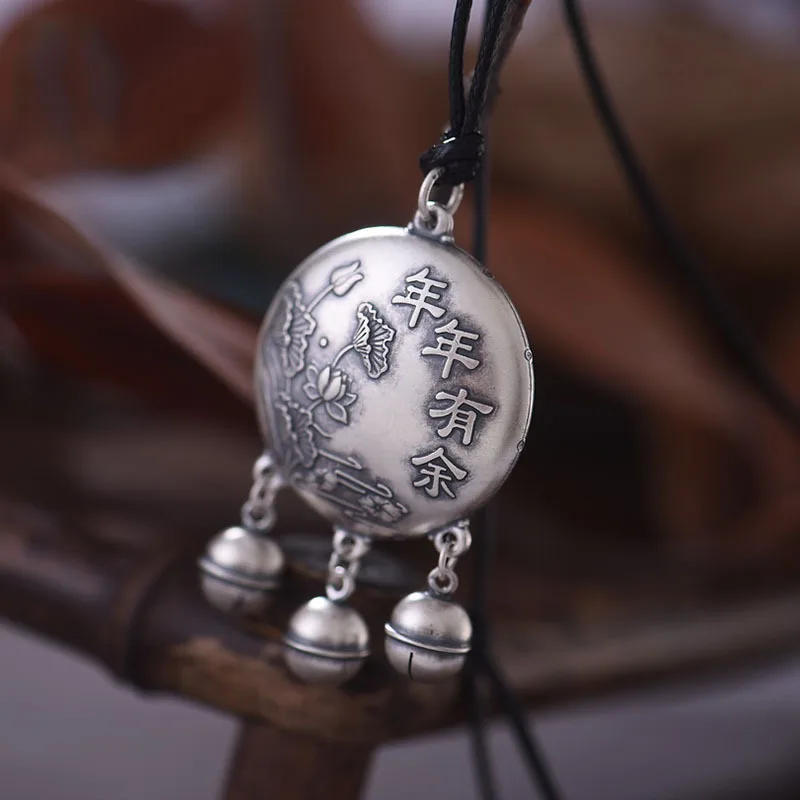 

Cluci Cage Pendants Asg Choker Necklace Thai Wholesale Baby S999 Fine Changmingsuo Pendant Retro Fashion For Women's Every Year