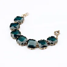Fashion Crystal Paved Link Chain Bracelet