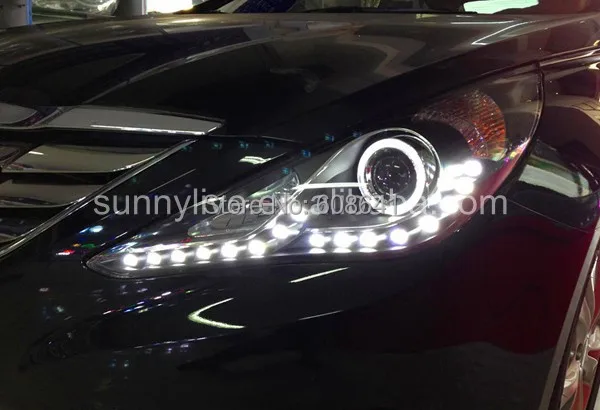 Для Hyundai Sonata светодиодные фары ангельские глазки от 2009 до 2011 года YZ|eye led|angel eyes ledangel