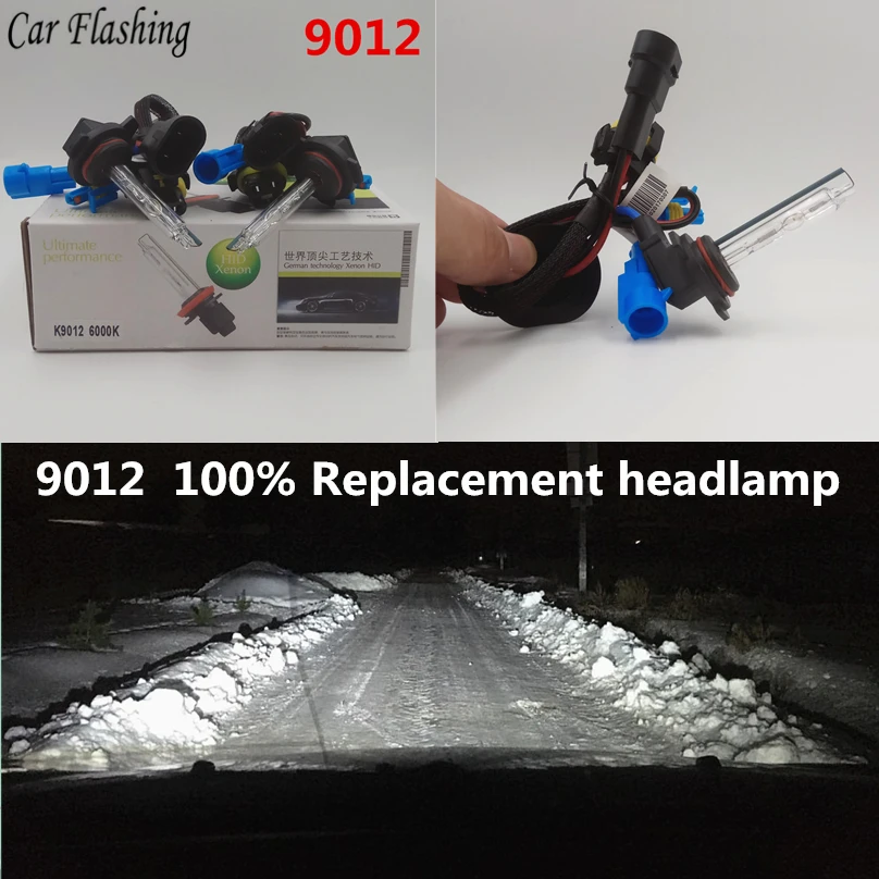 

Car Flashing 2pcs 9012 HID lamp 55W xeno headlight Auto bulbs H4 HIR2 light 3000K 4300K 6000K 8000K 100% Replacement headlamp