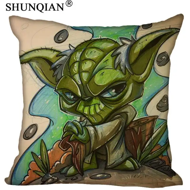 Buy Custom Square Pillowcase Star Wars yoda soft
