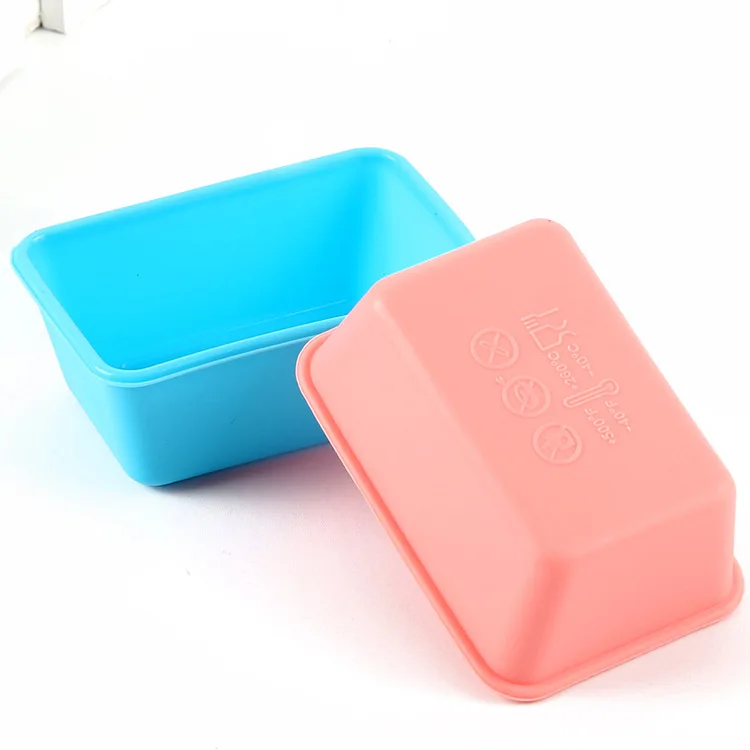 

7.5cm 1PCS Rectangle Cake Mold Pudding Grade Silicone Cake Mold/Cupcake Mold /Baking Mould Bakeware DIY Random Color