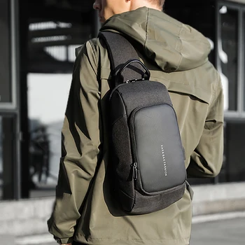 

KAKA Luxury Brand Chest Bag USB Messenger Crossbody Bags for Men Shoulder Sling Bag Waterproof Short Trip mobile phone bag