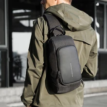 KAKA sac de poitrine imperméable, sac à bandoulière USB pour épaule, sac de poitrine de marque de luxe, sac pour téléphone portable pour court voyage 