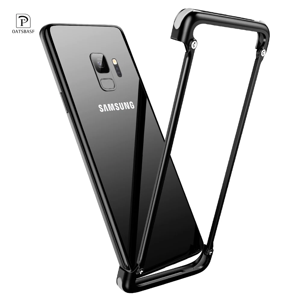 

OATSBASF Airbag Bumper Metal Case For Samsung Galaxy S10 Personality Magical Airbag Shell for Galaxy S10 Plus Metal Cover Case