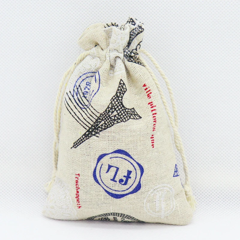 Горячая 10x14 см 5 шт хлопок лен тканевый мешок для сбора пыли носки/конфеты/ленты получить мешок дома Sundry хранение детских игрушек подарочная сумка - Цвет: same as pic