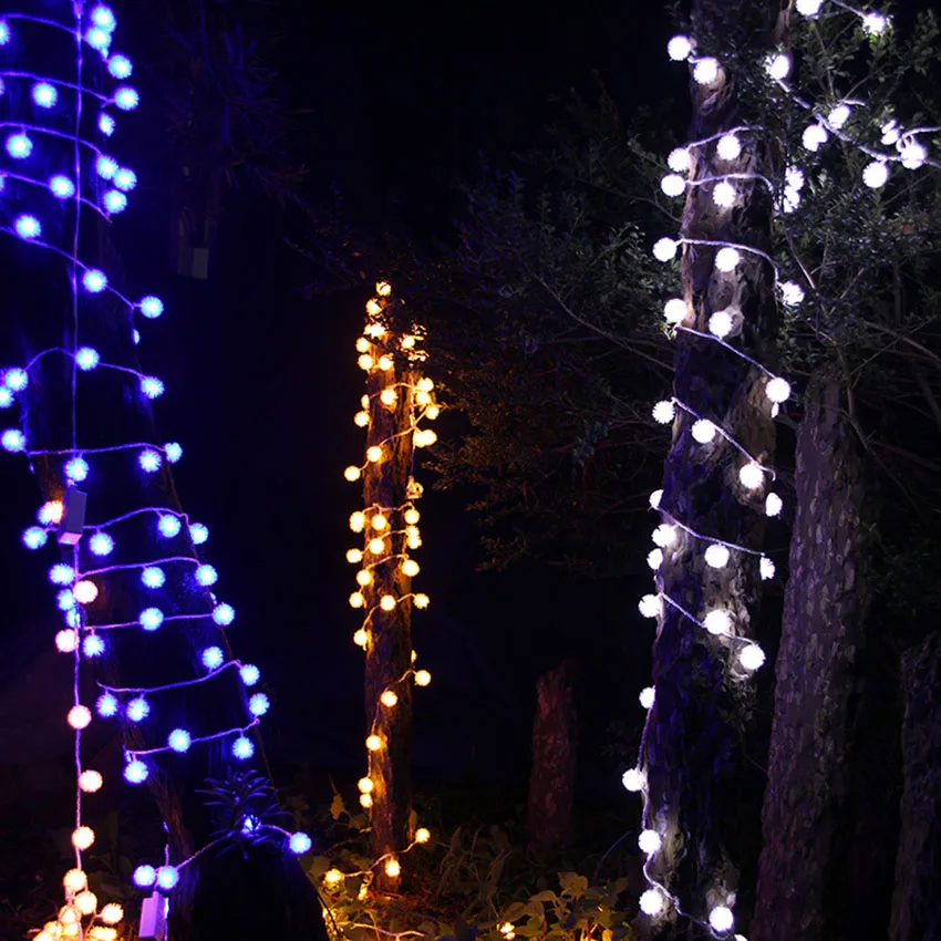 

Newest 30M 300 LED Bulbs Cotton Ball String Lights Waterproof Guirlande LED Fairy Garlands Light Holiday Outdoor Lighting Lamps