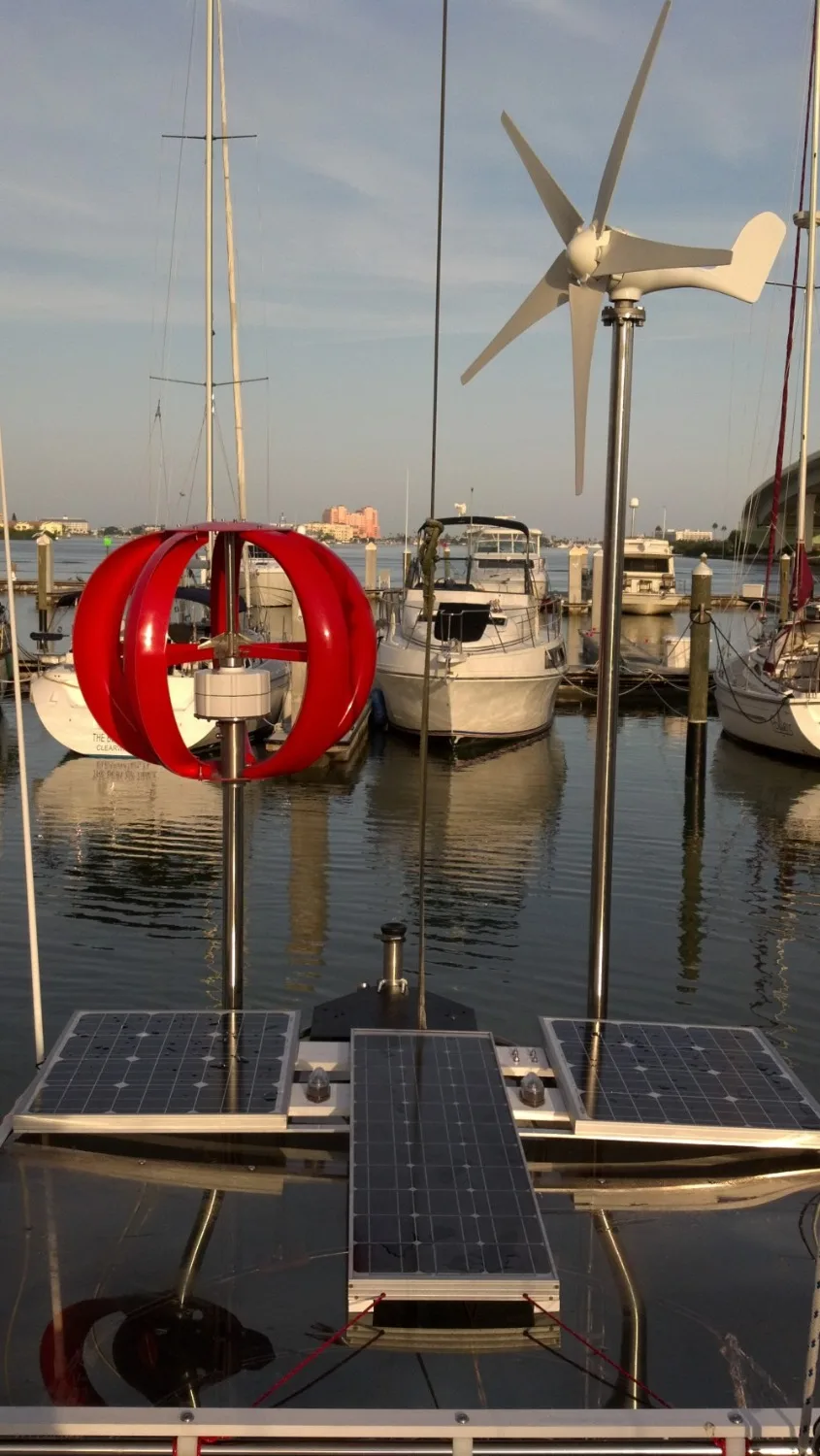 300w Vertical Axis Wind Turbine Generator VAWT 300W 24V Light and Portable Wind Generator Strong and Quiet 300w Vertical Axis Wind Turbine Generator VAWT 300W 24V Light and Portable Wind Generator Strong and Quiet