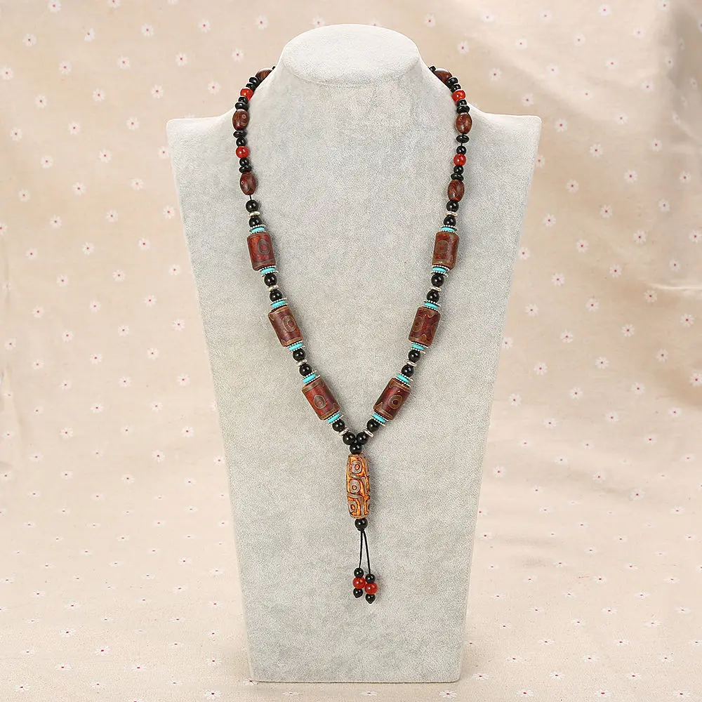 

Stone Necklace Beads Necklaces Long Men Power Jewelry Natural Stone Accessories Engagement Women Ornaments Black Beaded Chains