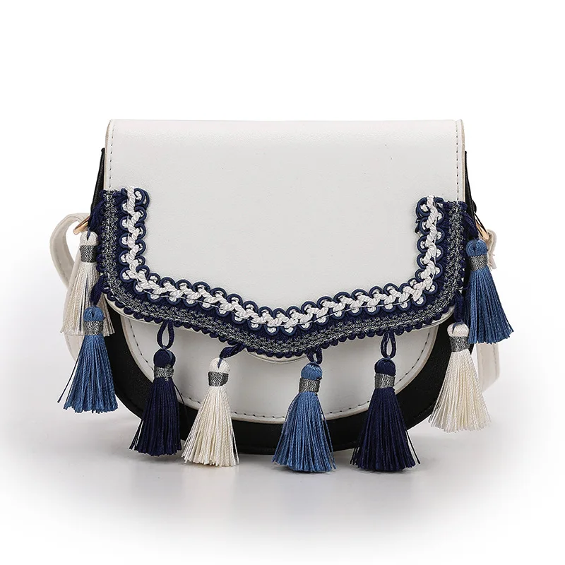 

Women's Messenger Bag Female Bags for Women 2019 New Fashion Handbag Tassel Small Square Bag Shoulder Handbags White Black Gray
