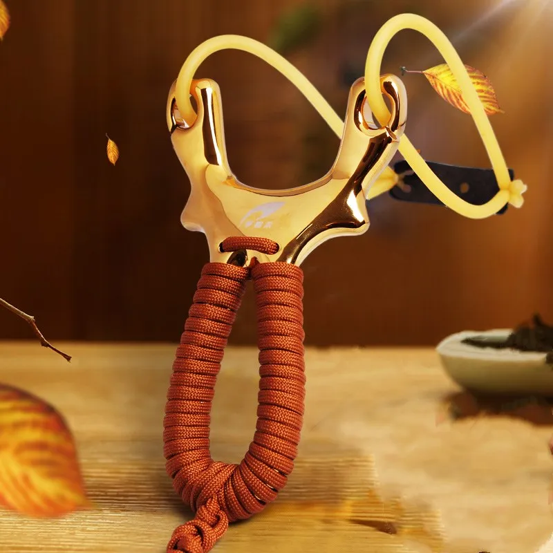 

Professional Powerful Sling Shot High-quality Brass Slingshot Hunting Catapult Bow for Outdoor Fishing Sports Games Shooting