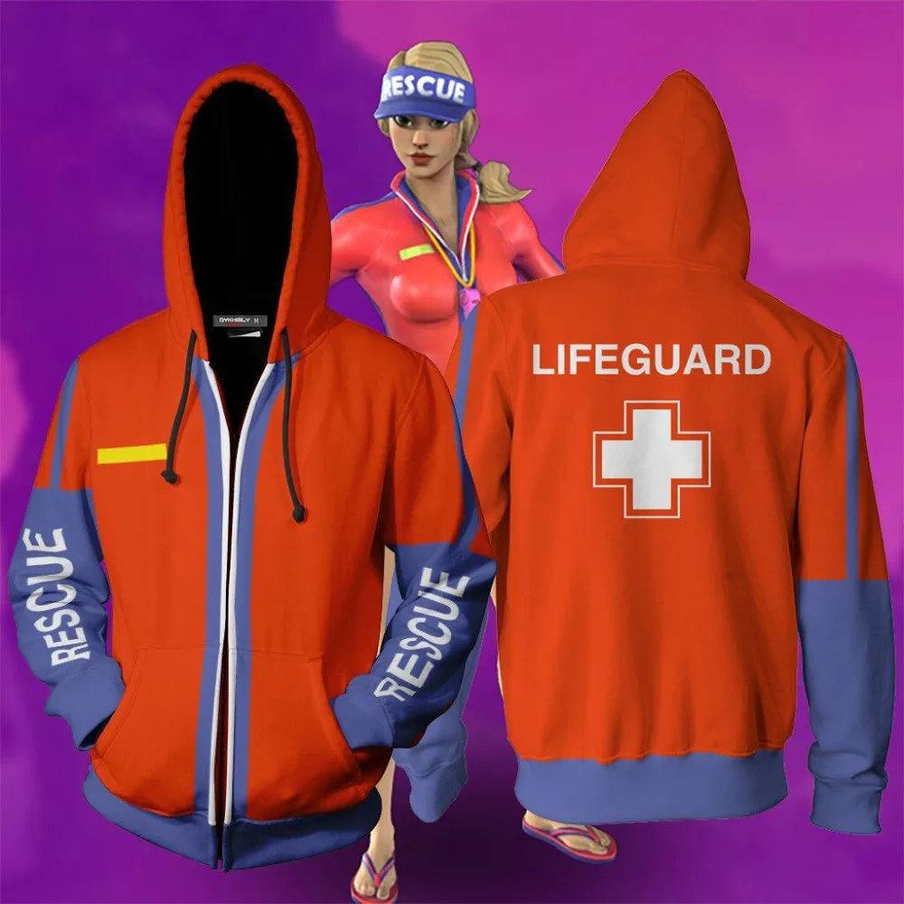 Игра Lifeguard Косплей костюмы толстовки с 3D принтом для мужчин и wo мужские Толстовка