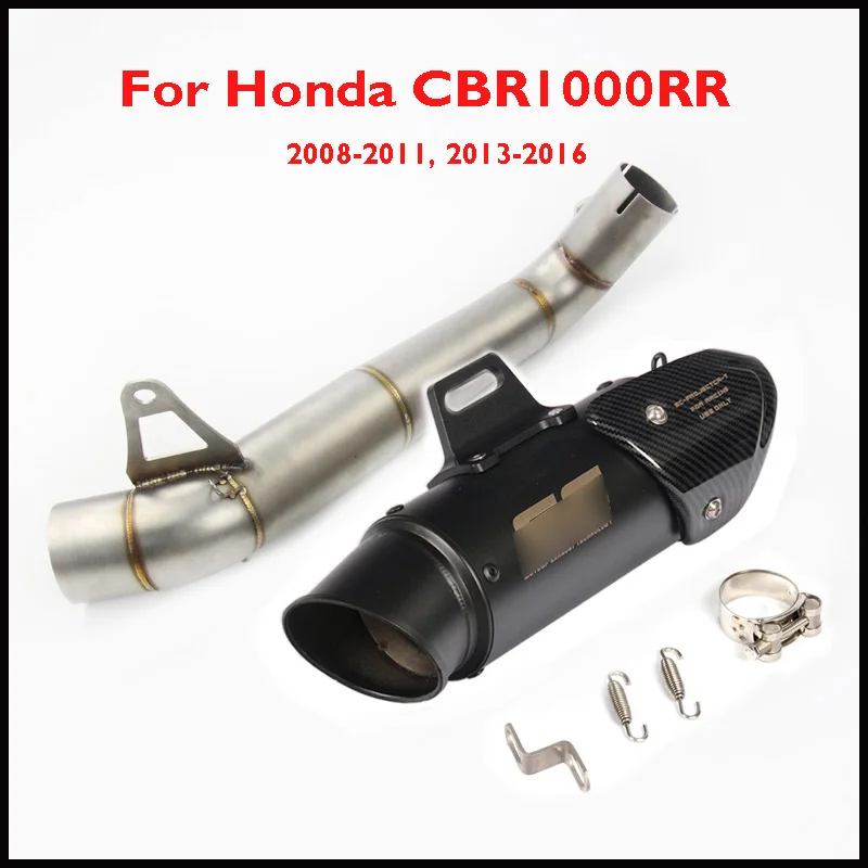 

CBR1000RR Motorcycle Exhaust System Muffler Silencer Link Connect Tube Pipe Slip on for Honda CBR1000RR 2008-2011 2013-2016