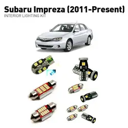 Светодиодные Внутреннее освещение для Subaru Impreza 2011 + 6 шт Led Автомобильные фары комплект освещения автомобильные лампы Canbus