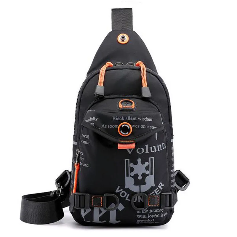 Black Модные Для мужчин ремешках Day Pack для Для мужчин Креста тела груди мешок плеча сумки Высокое качество нейлон Повседневное сумка почтальона сумка - Цвет: Black