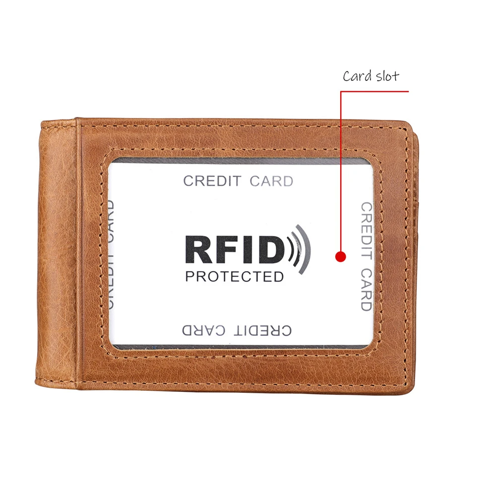 Moxi Rfid Блокировка зажим для денег из натуральной кожи кошелек для карт тонкий женский и мужской зажим для долларов Натуральная Воловья кожа чехол для кредитных карт