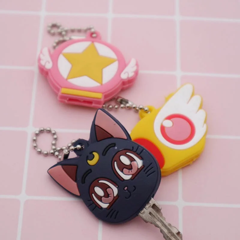 

cardcaptor card captor sakura sailor moon luna key case holder