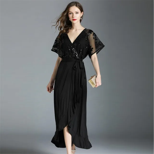 Black Chiffon Maxi Dress