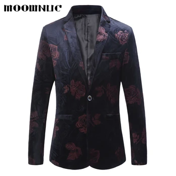 

Casual Suits Men Fashion Suits Large Size Blazers Brand Coat Male Printed Autumn Slim Fit Hot Sale European Style Spring MOOWNUC
