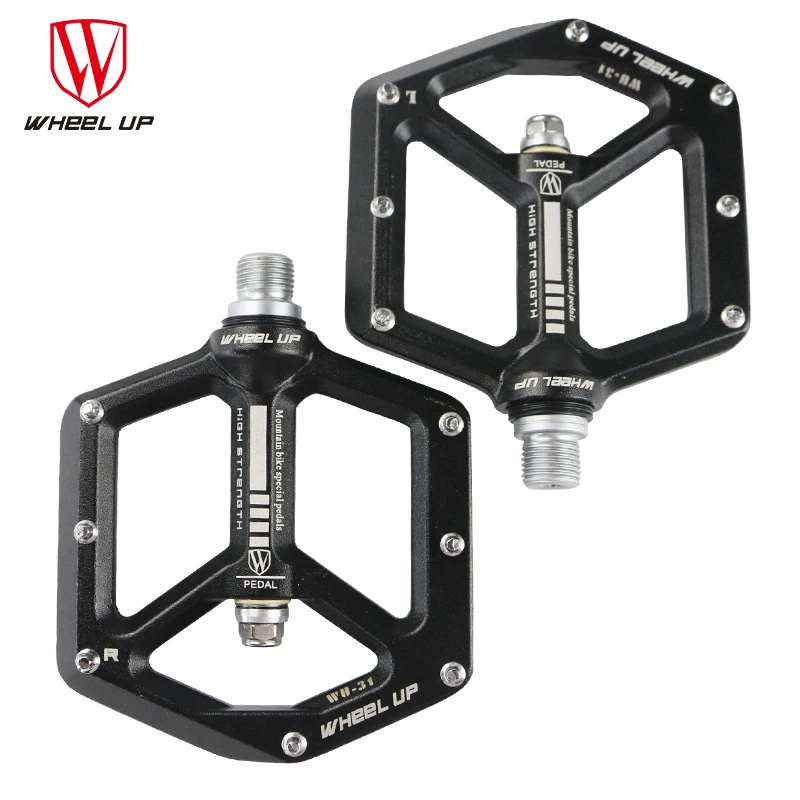 WHEEL UP Bike Ultralight Pedals Cycling Closed Bearings Road Bike Mountain Bike Pedal MTB BMX Bicycle Pedals Aluminum Alloy Body