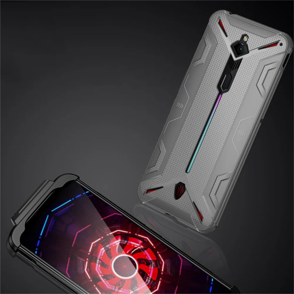 Противоударный защитный ТПУ мягкий чехол для телефона ZTE Nubia Red Magic 3 / 3S крышка с