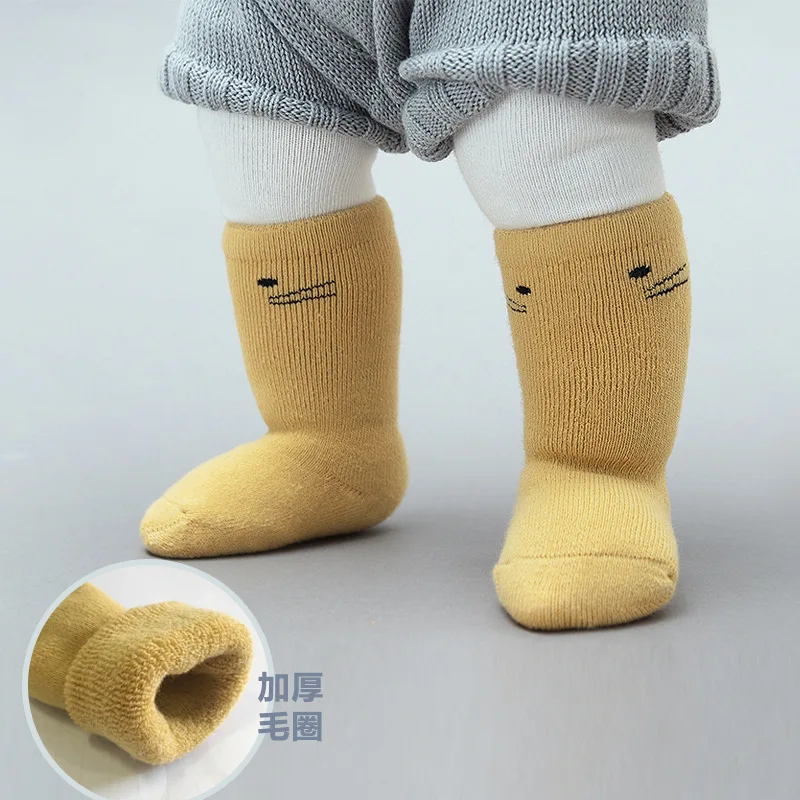 

8362GCF Winter terry padded cotton baby socks baby cotton towel long tube loose mouth children 0 - 3 years old newborn