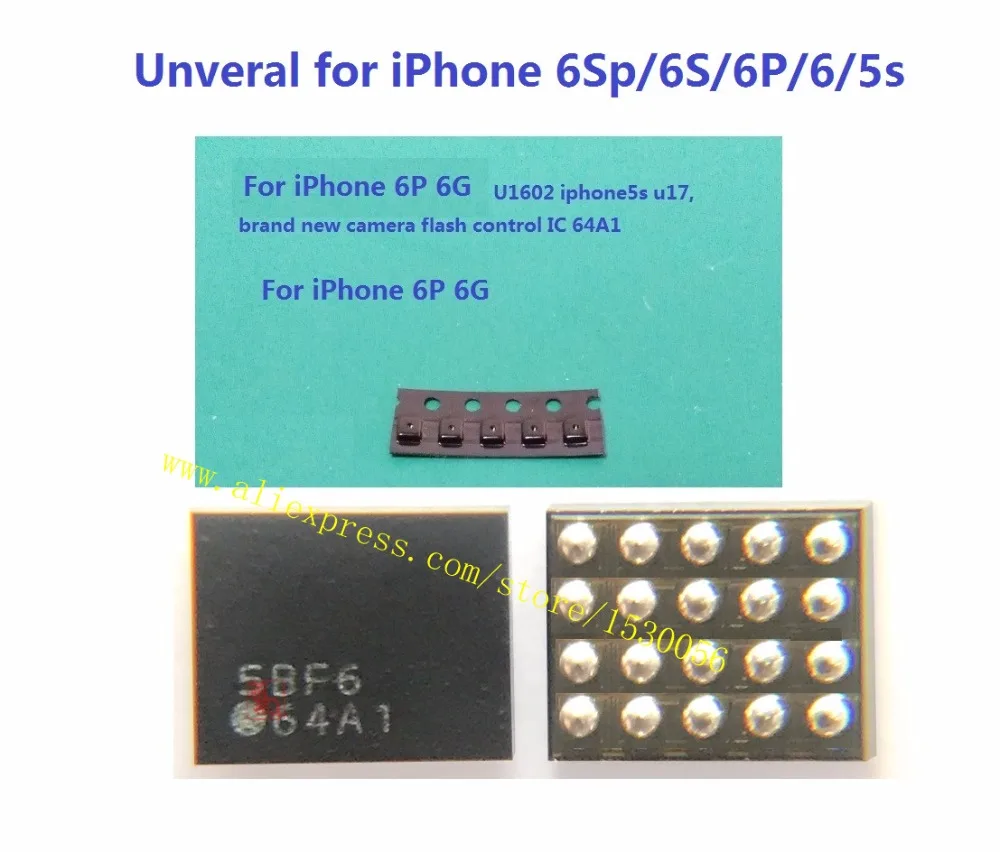 Для iPhone 5S 6 Plus камера ic flash control 20 контактов U1602 управление светом IC 64A1 LM3564A1TMX Лот из