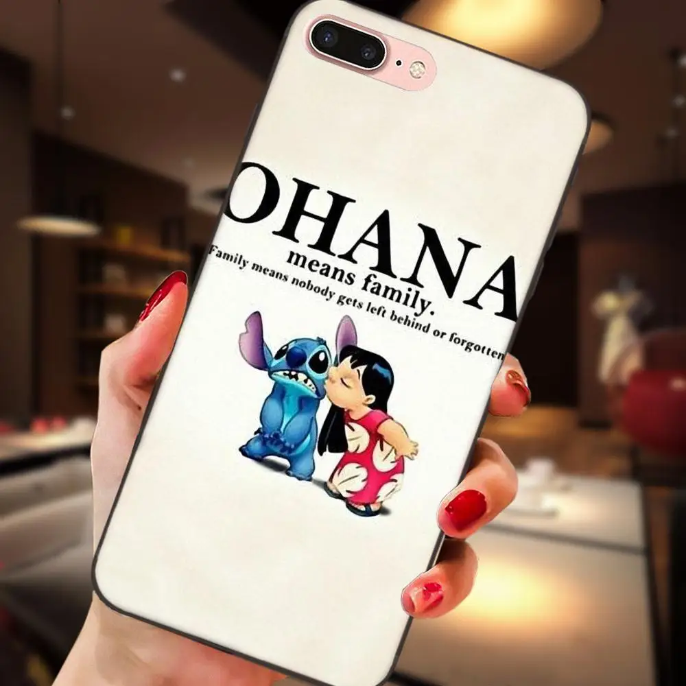 Ohana значит семья с принтом "Лило и Стич: Охана для samsung Galaxy I9082 Примечание 4 8 9 S3 S4 S5