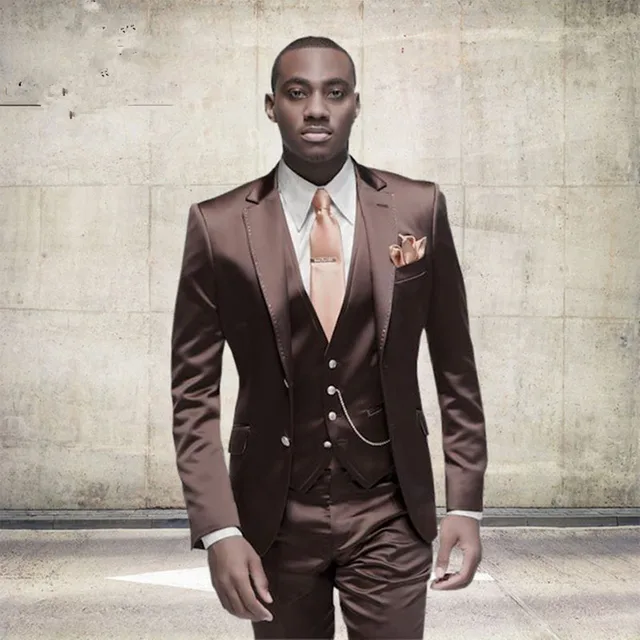 Fashion Champagne Groom Tuxedos Excellent Men Wedding Dress Men