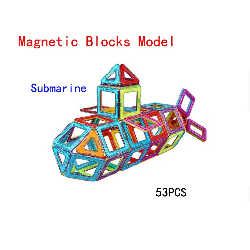 53pcs Building Blocks Submarine Model Children Toy Enlighten