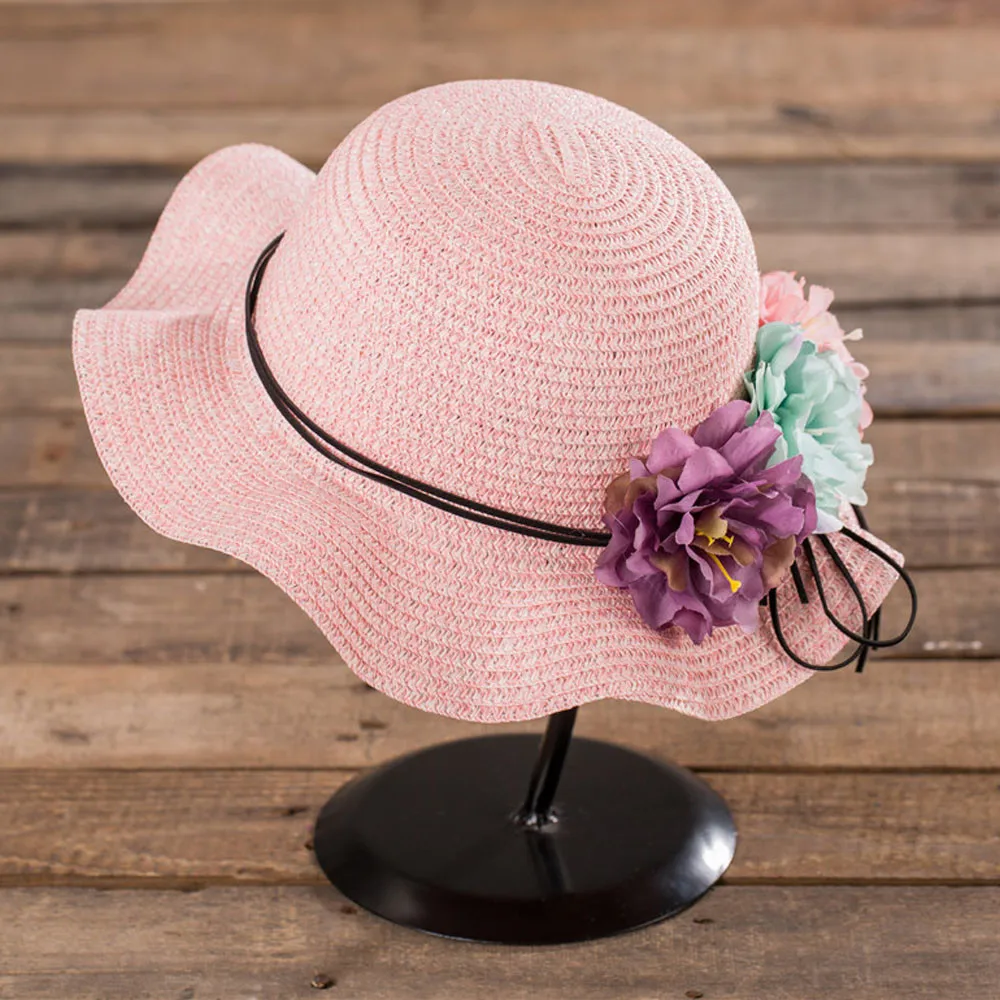Womail النساء قبعة الصيف فتاة واسعة حافة الشاطئ قبعة الشمس أنيقة زهرة بوهو شاطئ كاب كاب قبعة الشمس الأزياء 2019 f25