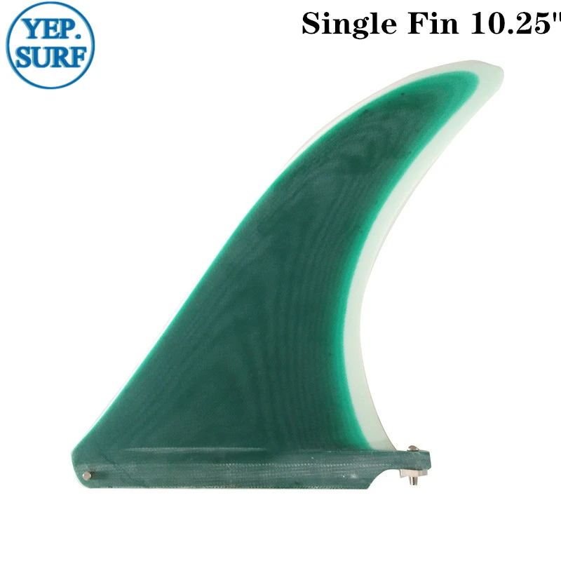 Surf Longboard Fins 10.25 Length  Surf Fin Green color Fin Surfboard Fin 10.25 Length