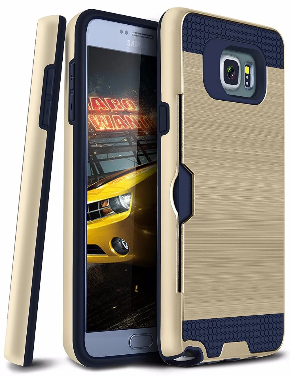 

Rugged Case for Samsung Galaxy Note 5 Case for Galaxy Note 5 Metallic Color Card Slot Armor Back Cover for Samsung Note5
