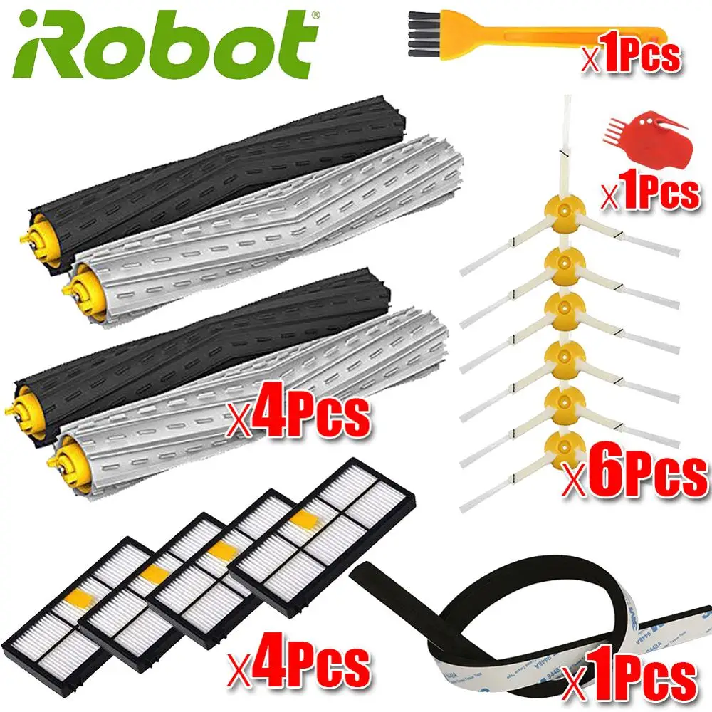 Высокое качество не допускает перехлестывания шнура для мусора и Hepa фильтр и боковая щетка для iRobot Roomba 800 900 серии 870 880 980