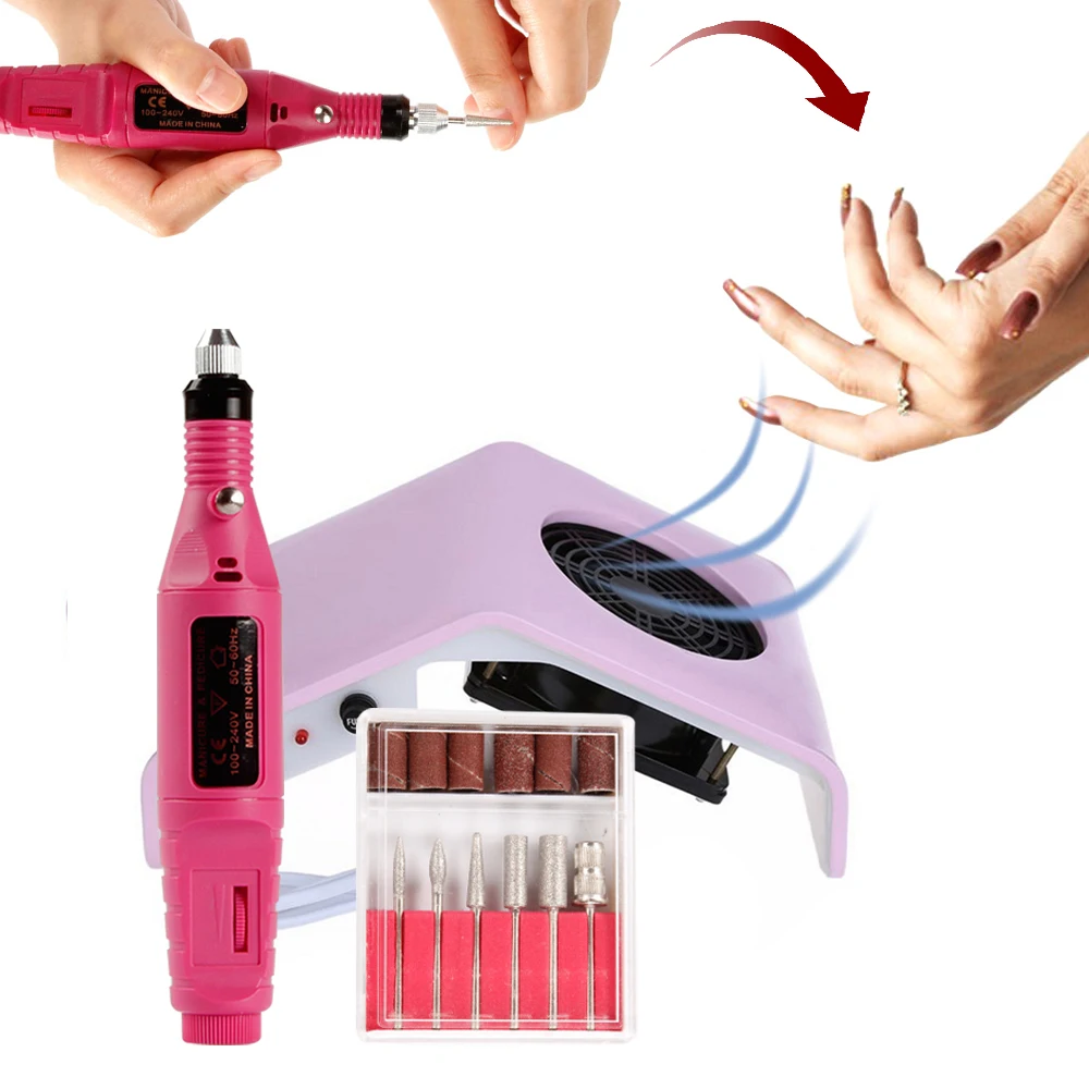 

Electric Apparatus for Manicure Nail Dust Collector Set Cuticle Remover Vaccuum Cleaner Suction Fan Kit Nail Pedicure Machine