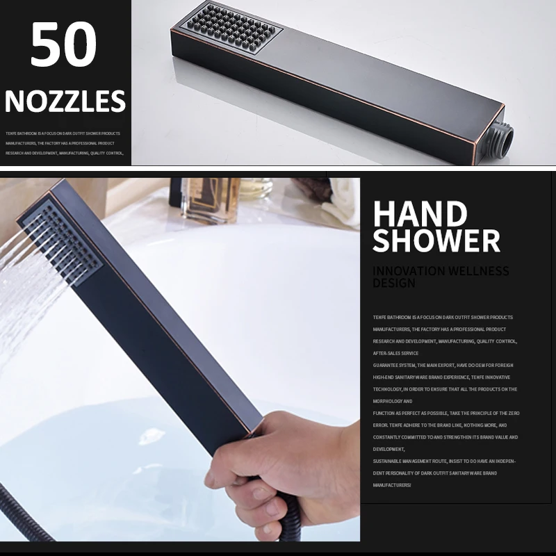 quyanre wanfan frap gappo black thermostatic shower faucets set waterfall rainfall shower head 3-way thermostatic mixer tap bathroom shower faucets3