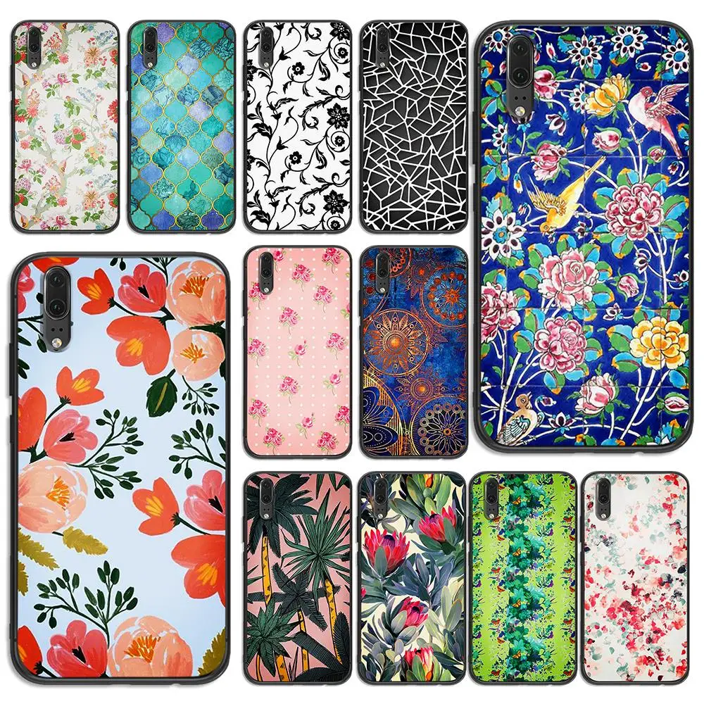 Decorative pattern soft phone for Huawei P8 P9 P10 P20 P30 Lite Pro P Smart 2016 2019 TPU Soft Silicone | Мобильные телефоны и