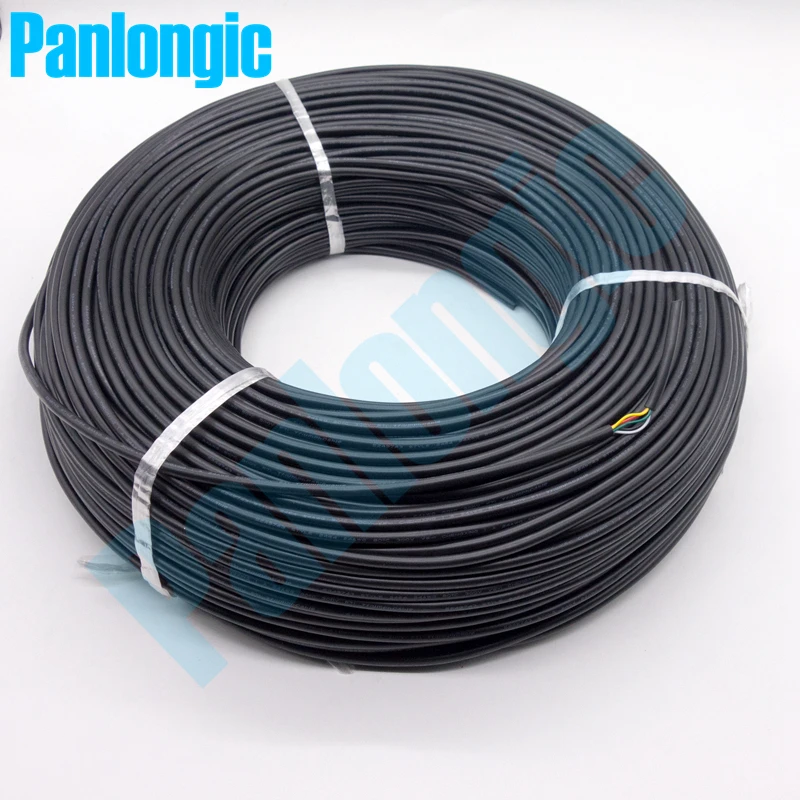 Panlongic 5 метров UL 2464 5C 24AWG ПВХ многожильный провод Луженая медный, экранированный сигнальный провод силовой кабель Электронный Кабель