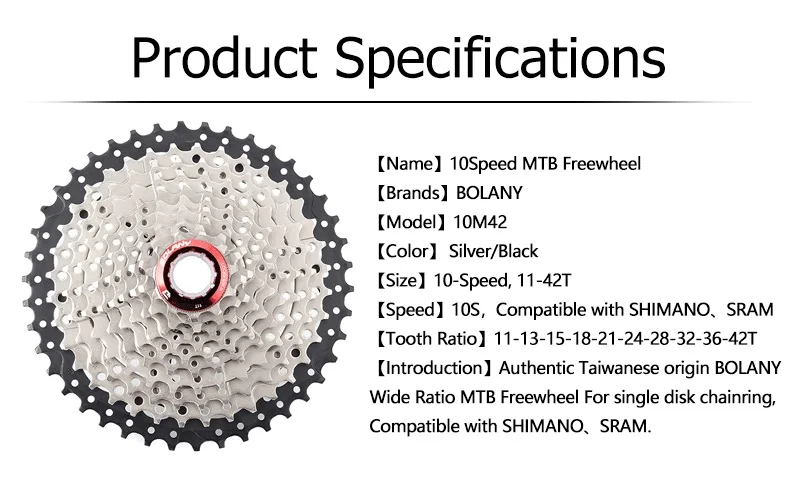 MTB кассета 10 скоростей 11-42 т звездочки свободного хода широкое соотношение горный велосипед аксессуары для велосипеда Shimano Deore Slx XT