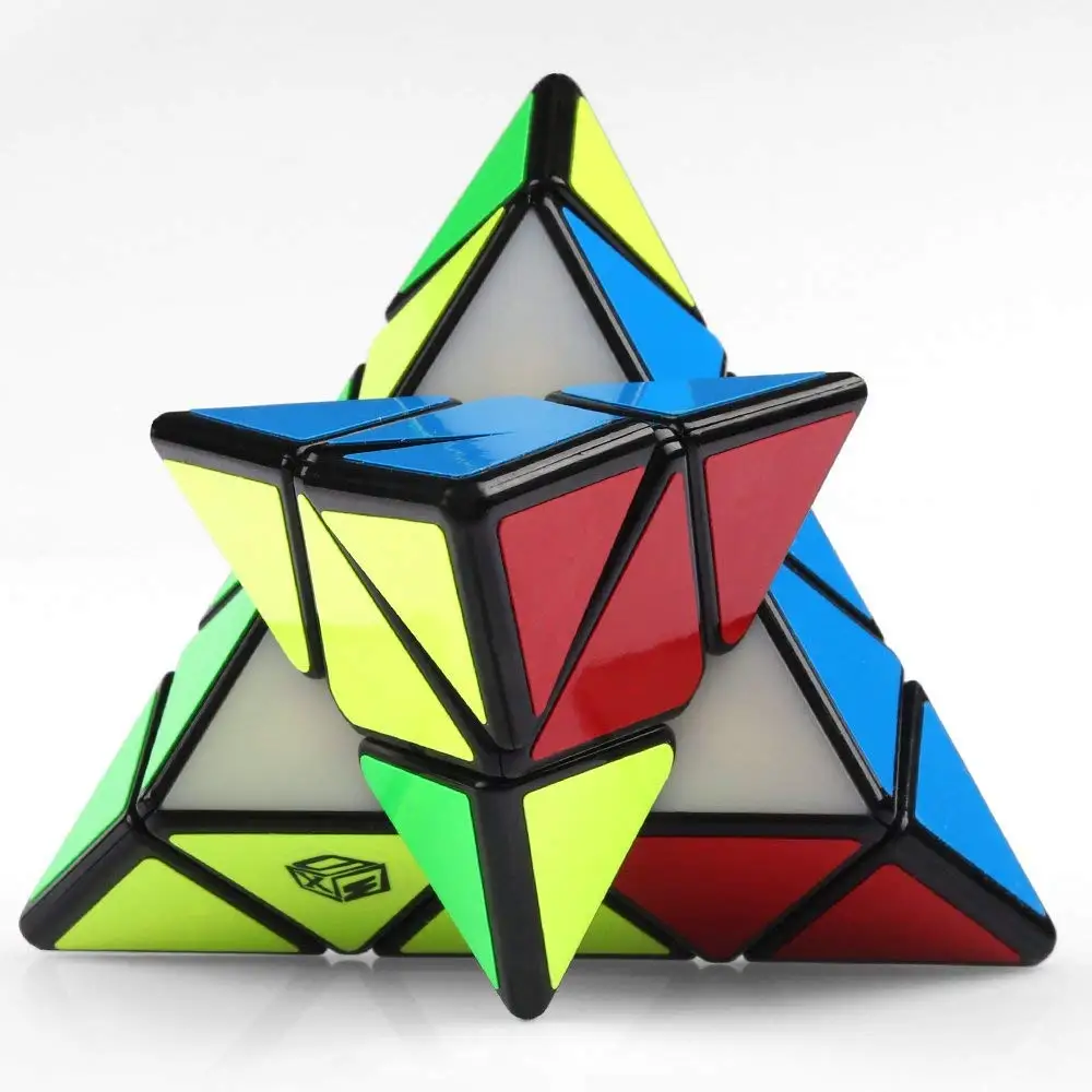 D FantiX Qiyi X Man магнитный кубик скорости пирамиды 3x3 наклейки/липкий магический куб