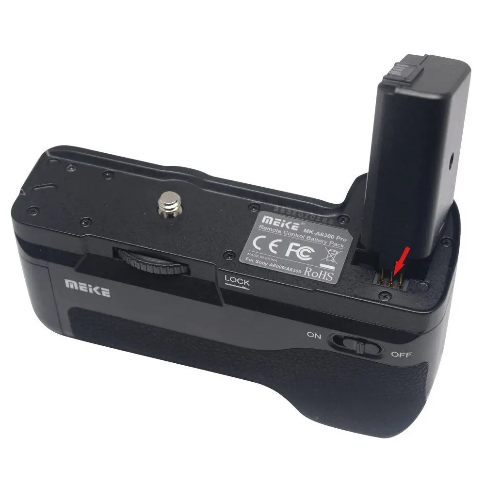 Meike MK-A6300 Вертикальная Батарейная ручка держатель для упаковки вручную для sony A6300 ILCE-6300 камера NP-FW50