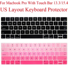 Защита клавиатуры США для Macbook Pro 13 13,3 Сенсорная панель силиконовый чехол для клавиатуры MacbookPro 15 15,4 с защитой сенсорной панели