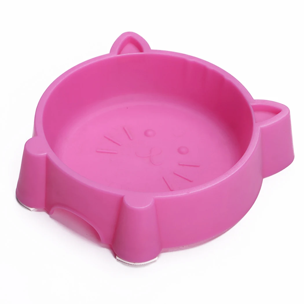 Пластиковая миска для домашних животных, противоскользящая миска для кошачьей мордочки, креативная портативная многофункциональная миска для кошачьей мордочки, собачья миска, товары для домашних животных - Цвет: Pink